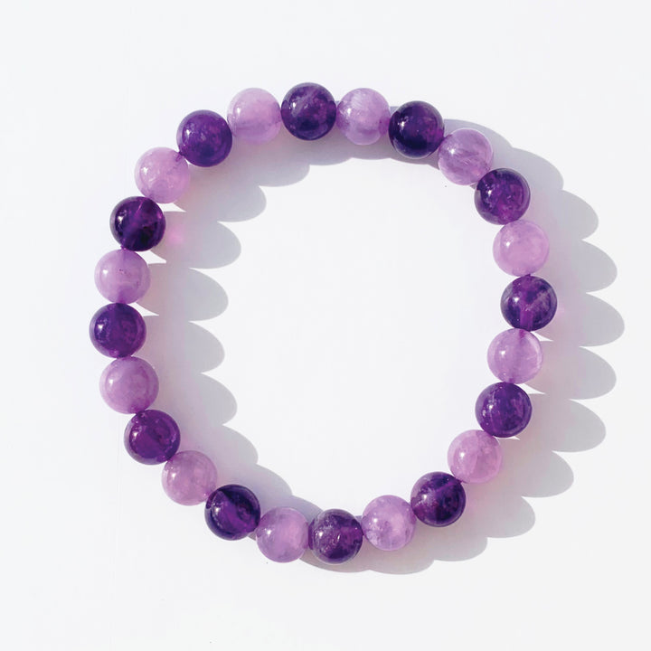 Pink and Purple Amethyst Bracelet