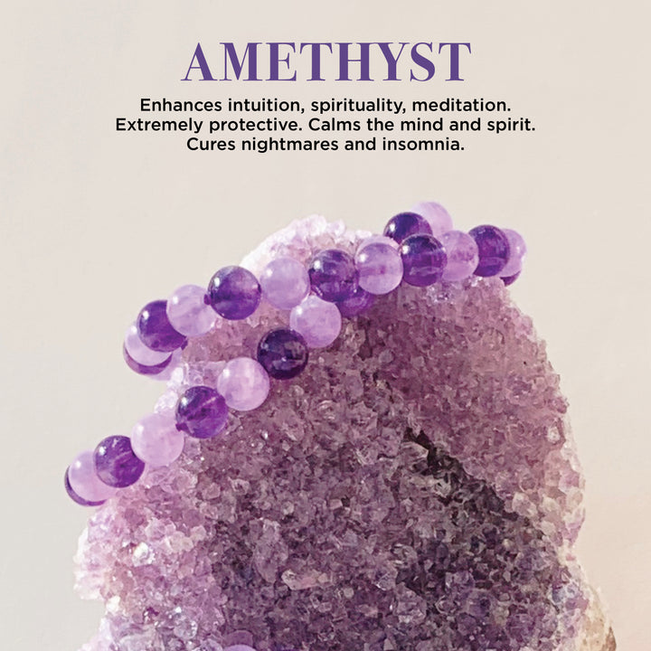 Pink and Purple Amethyst Bracelet