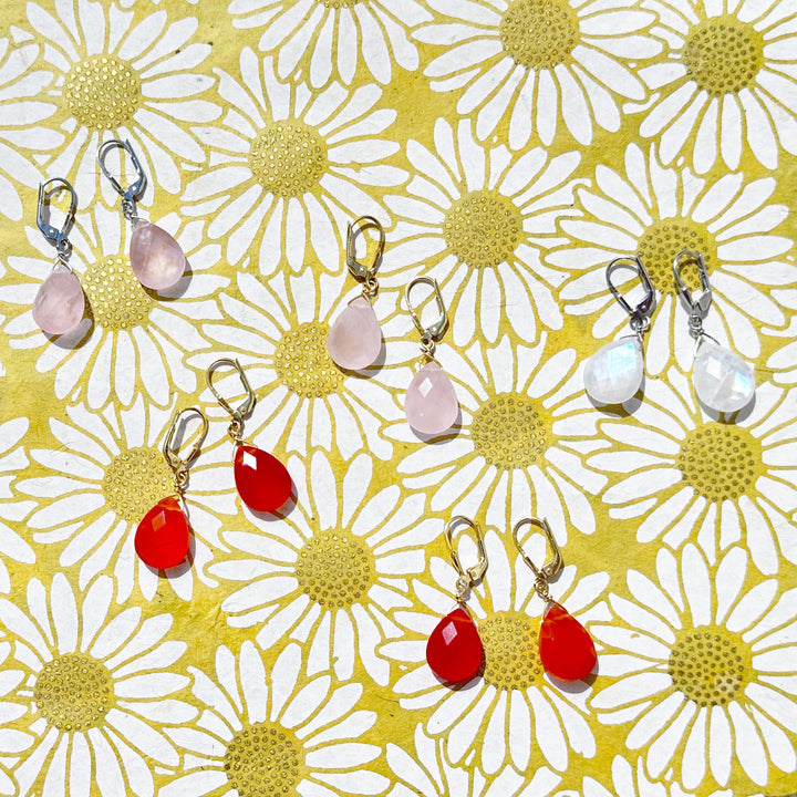 Carnelian Sterling Silver Earrings