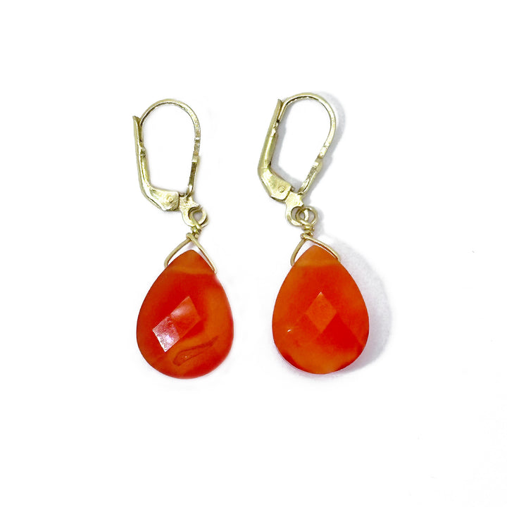 Carnelian Sterling Silver Earrings
