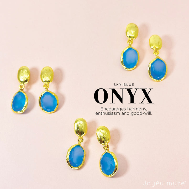 Blue Onyx Earrings