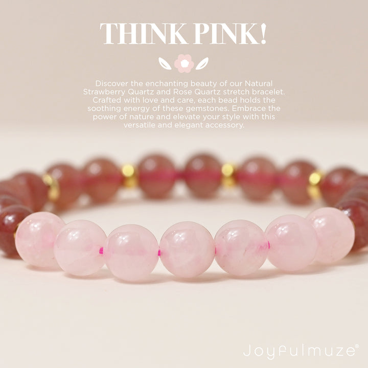 Strawberry and Rose Quartz Bracelet