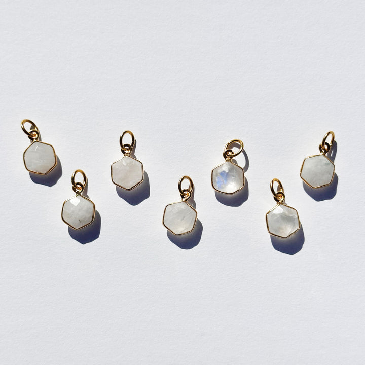 Moonstone Hexagon Necklace