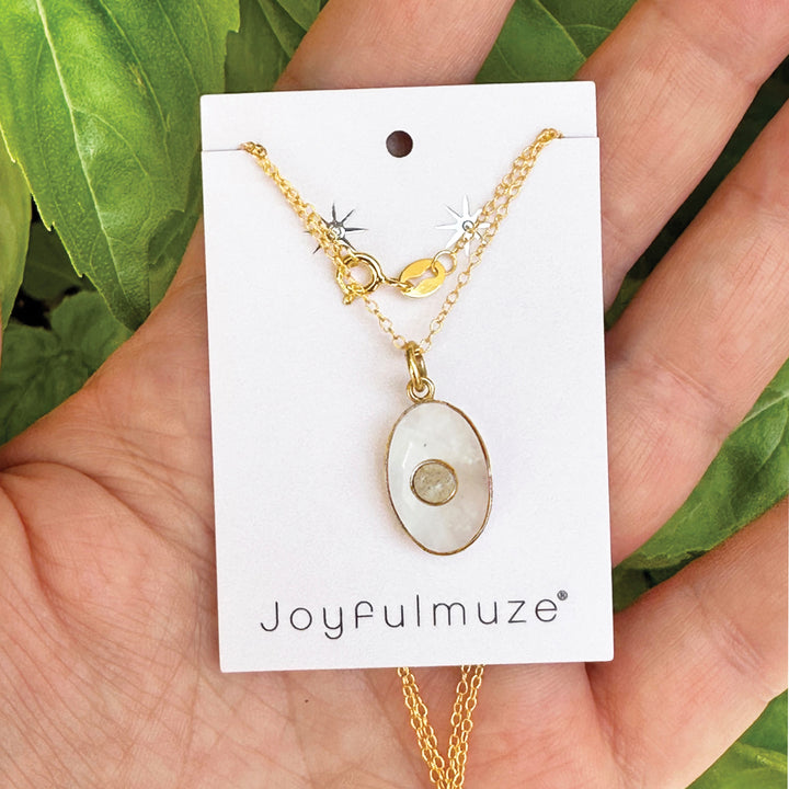 Oval Moonstone Necklace