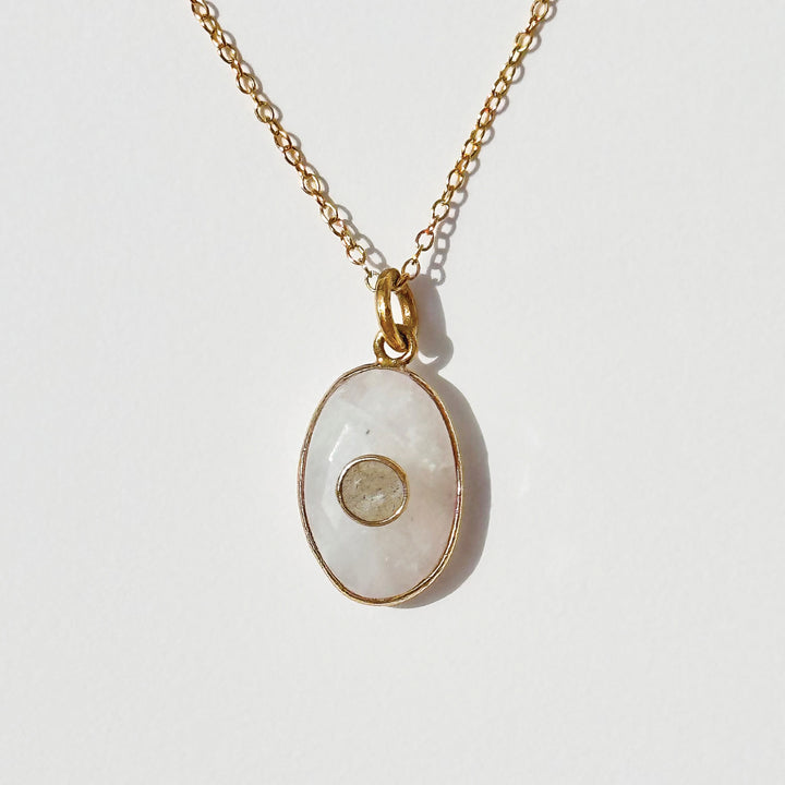 Oval Moonstone Necklace