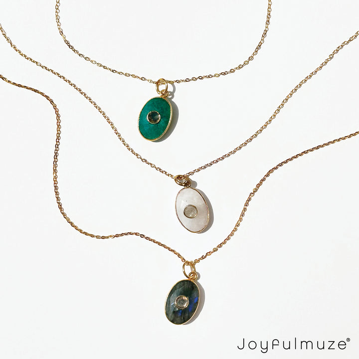 Oval Moonstone Necklace