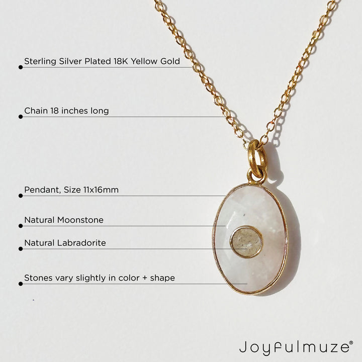 Oval Moonstone Necklace