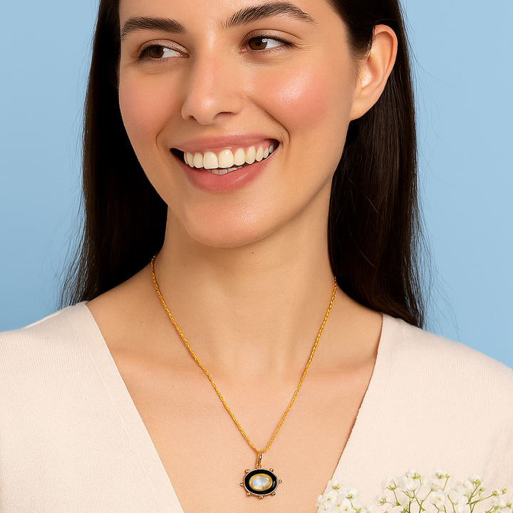 Moonstone Sun Necklace