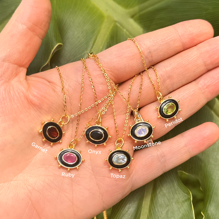 Moonstone Sun Necklace