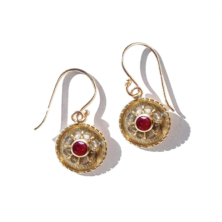 Ruby Labradorite Earrings