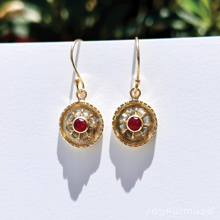 Ruby Labradorite Earrings