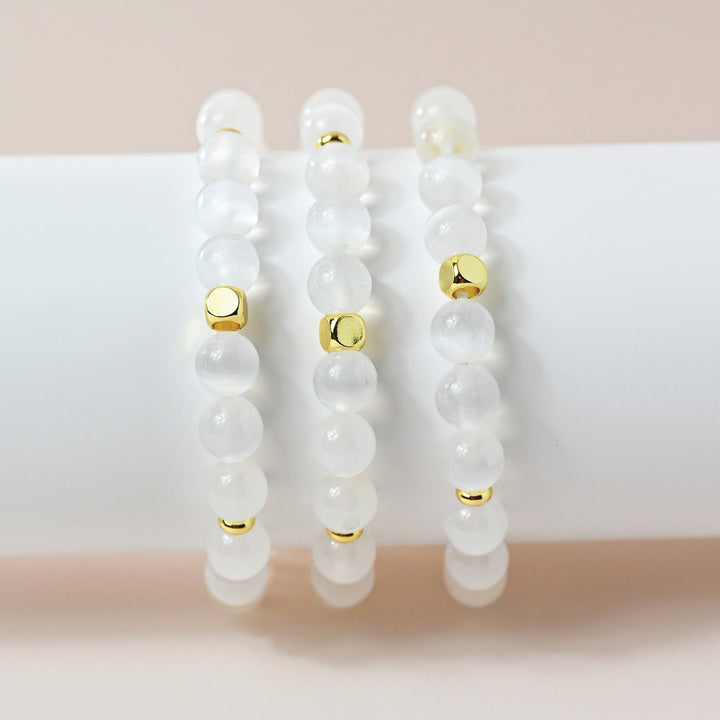Selenite Gold Bracelet