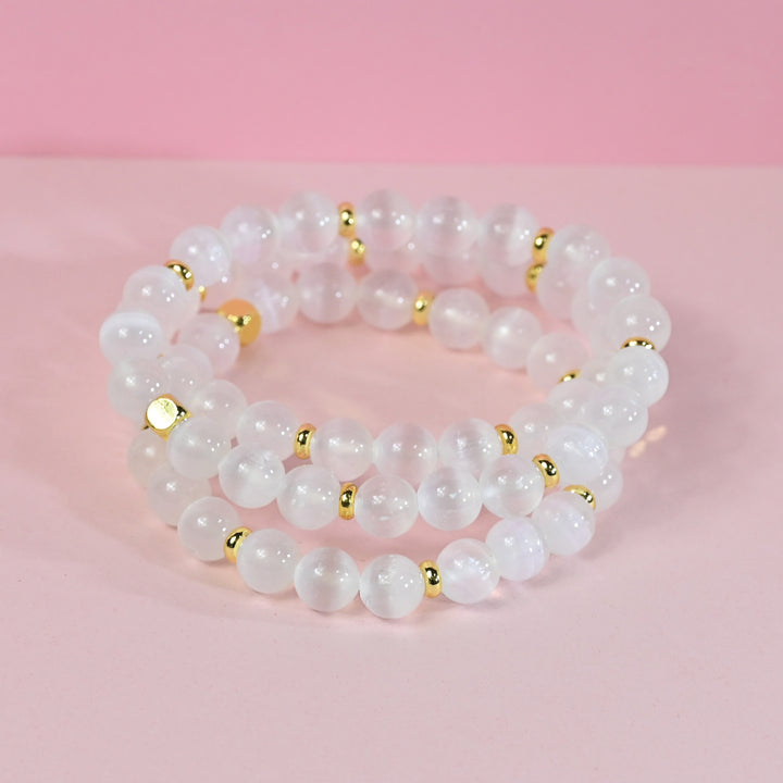 Selenite Gold Bracelet
