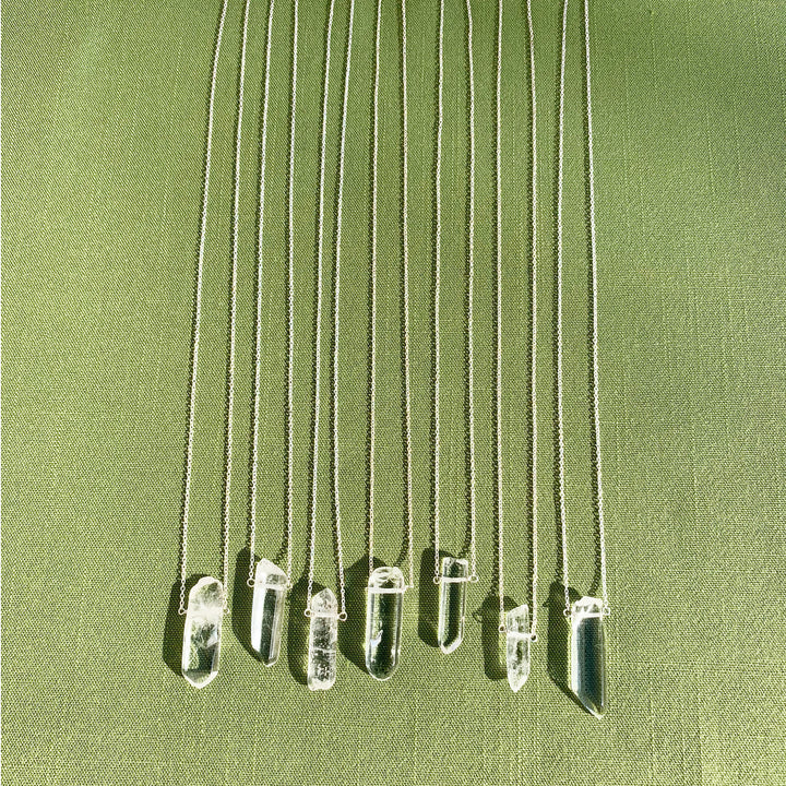 Clear Quartz Crystal Necklace