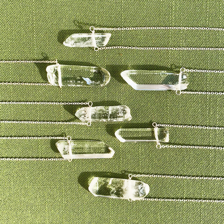 Clear Quartz Crystal Necklace
