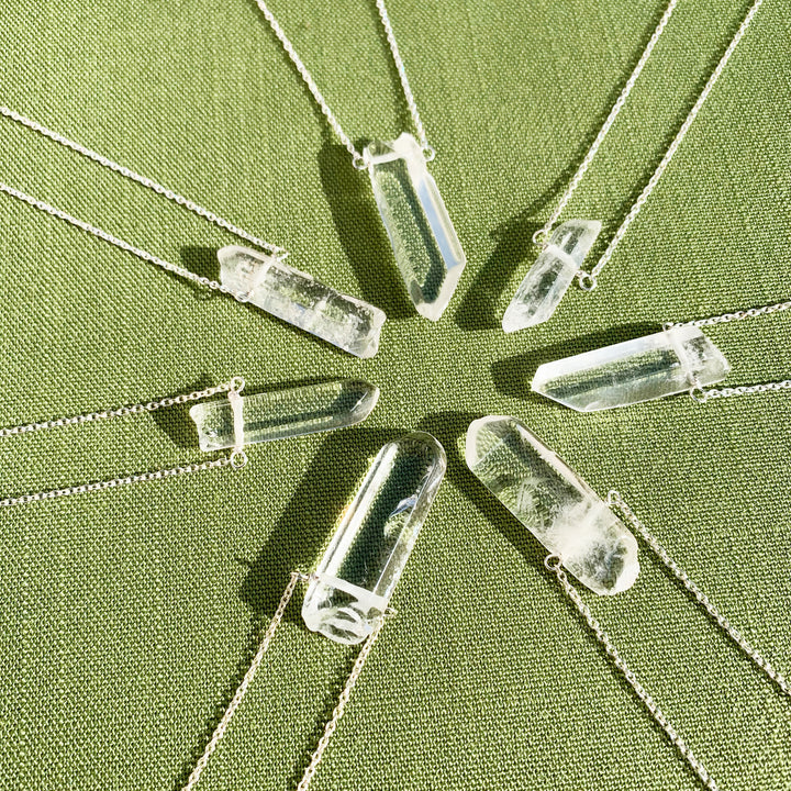 Clear Quartz Crystal Necklace
