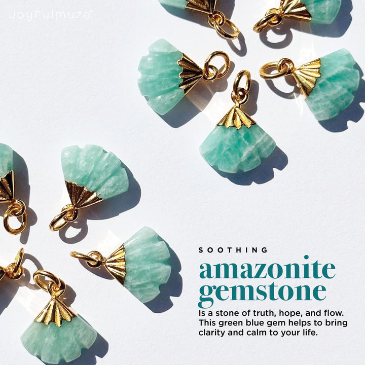Joyfulmuze Blue Amazonite Necklaces for Women, Teardrop Amazonite Necklace Pendant, Genuine Gemstone Jewelry, 925 Sterling Silver 18 Inch Chain (BLUE AMAZONITE)
