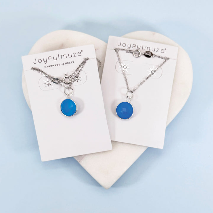 Sky Blue Chalcedony Necklace