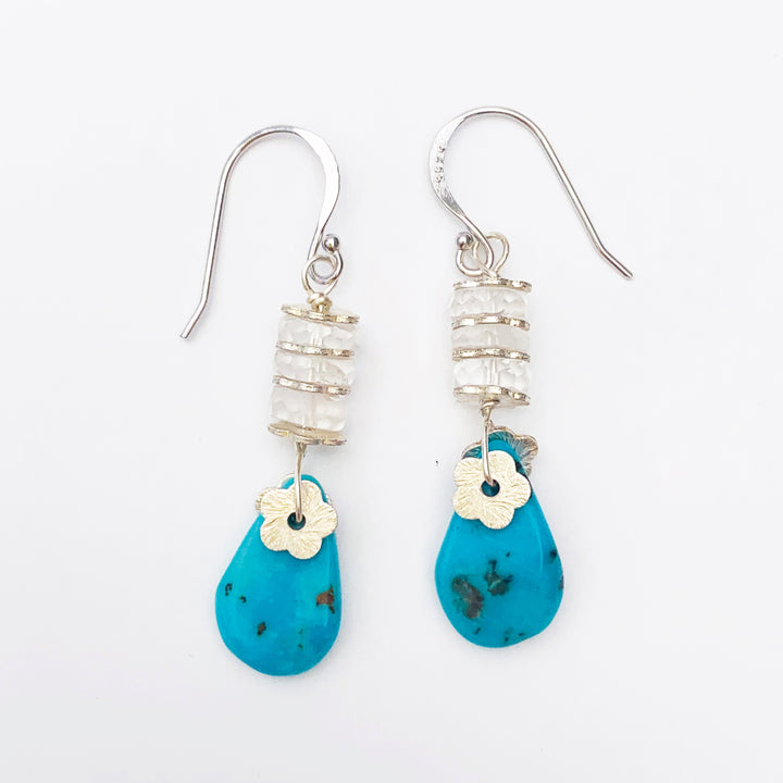 Woodstock Turquoise Crystal Earrings