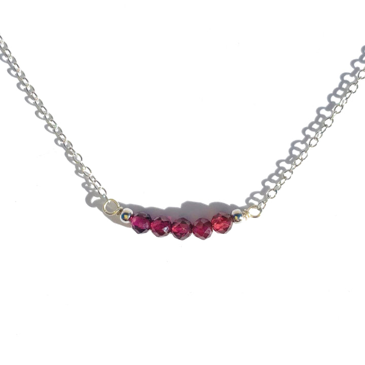 Garnet Dainty Necklace