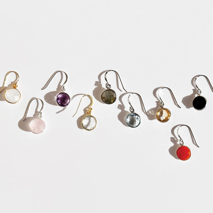 Stella Amethyst Round Earrings