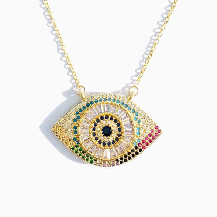 Gold Evil Eye Necklace