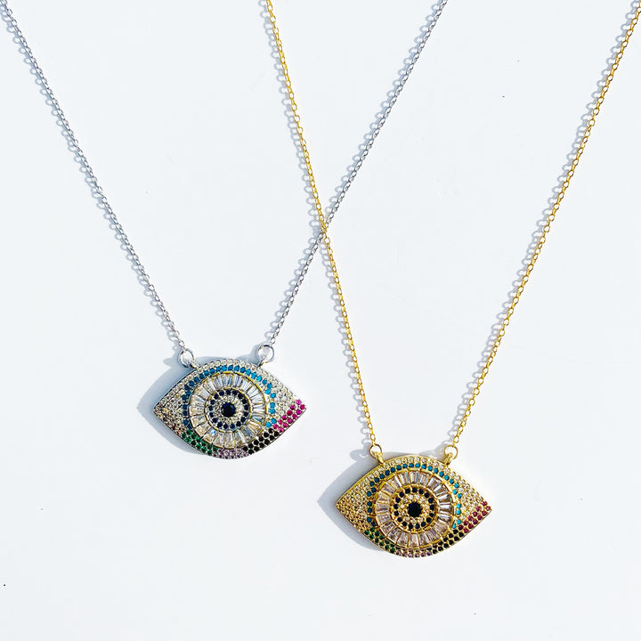 Gold Evil Eye Necklace