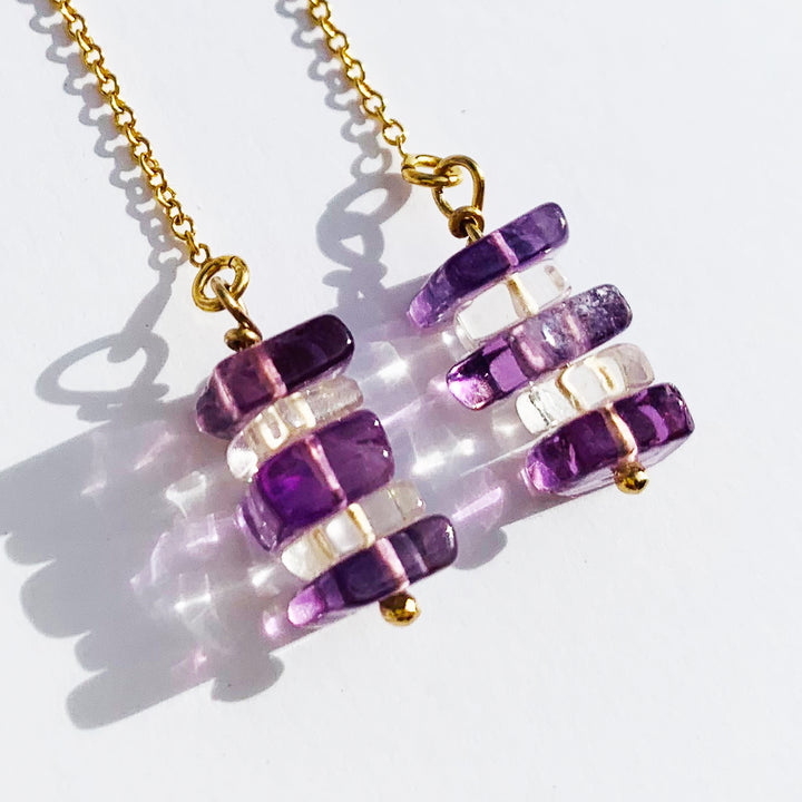 Amethyst Gold Threader Earrings
