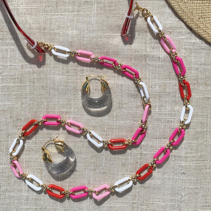 Chunky Multi-Colored Links for Sunglasses