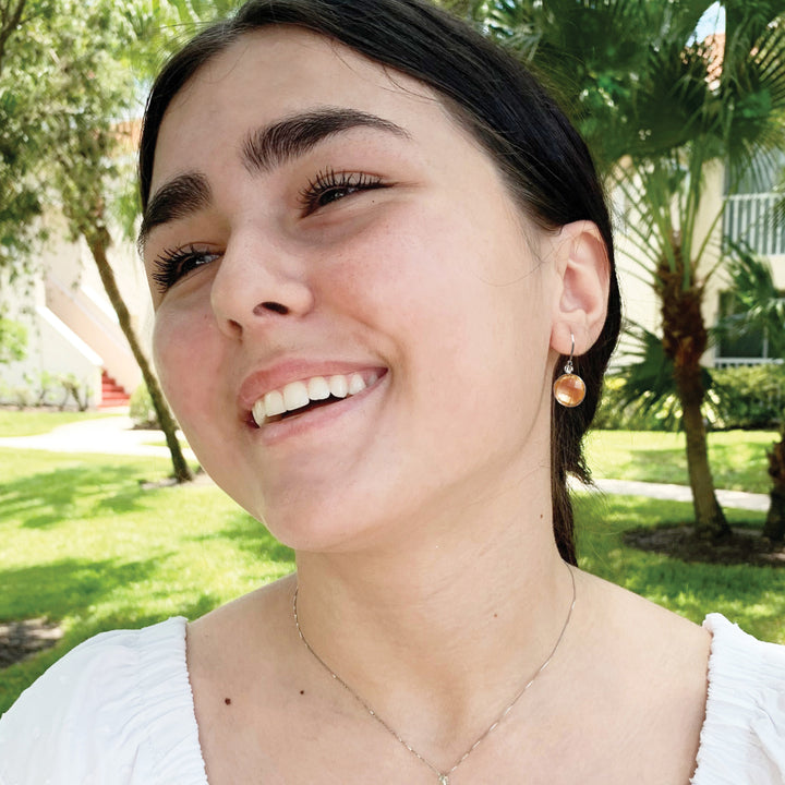 Handmade Joyfulmuze Healing Citrine November Birthstone Natural Yellow Gem Dangle Drop Earrings in Silver and Gold