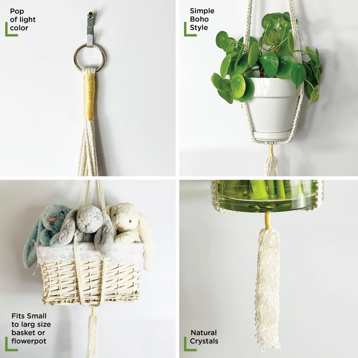 Macrame with Clear Crystals