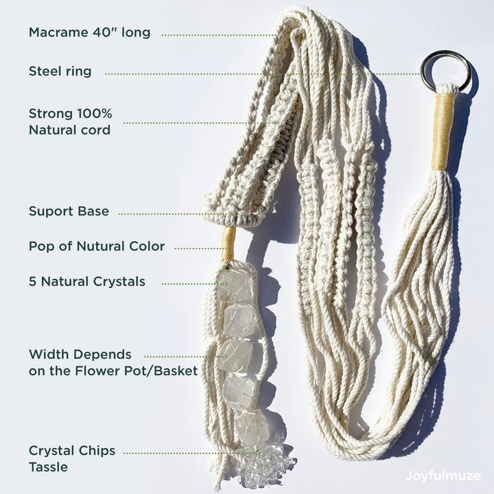 Macrame with Clear Crystals