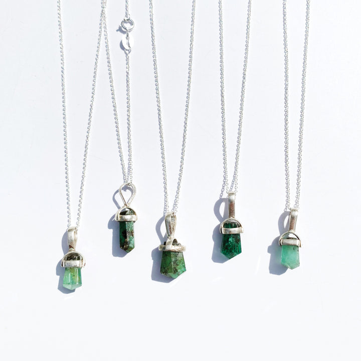 Raw Emerald Necklace
