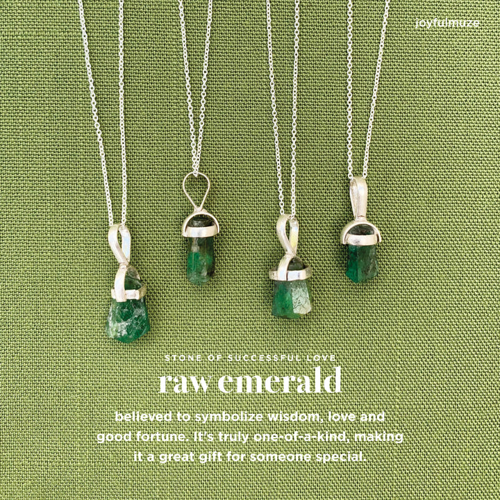 Raw Emerald Necklace