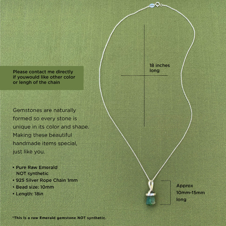 Raw Emerald Necklace