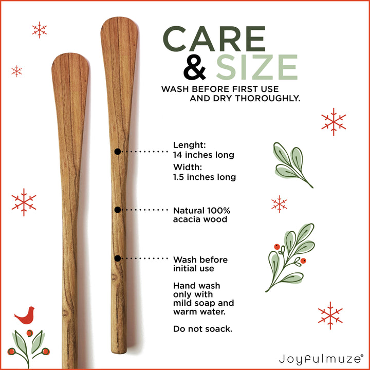 Acacia Cooking Spoons Spatula Cute Kitchen Gadget
