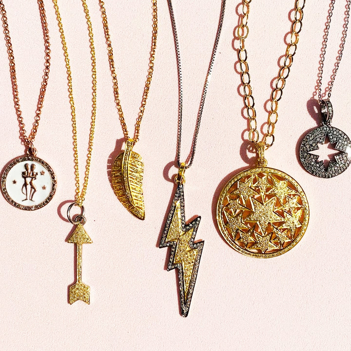 Arrow Pave Diamond Necklace