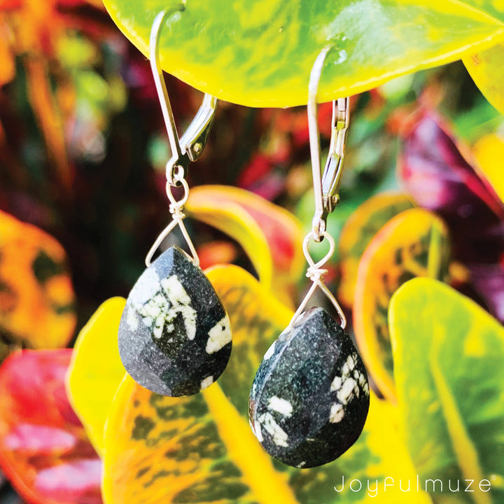 Moss Green Jasper Dangle