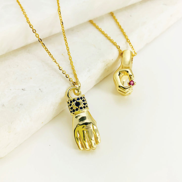 Hand Charm Necklace