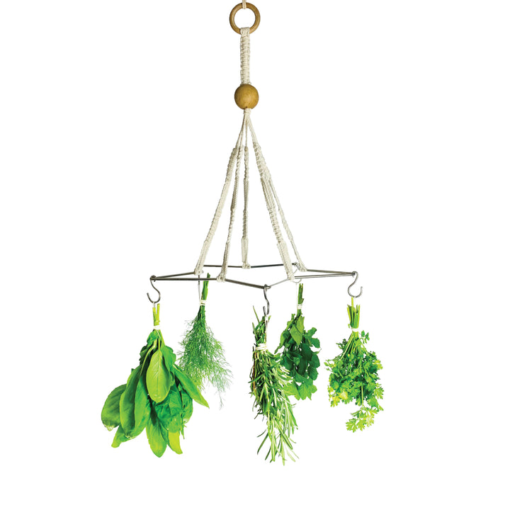 Macrame Herbs and Flowers Drying Rack