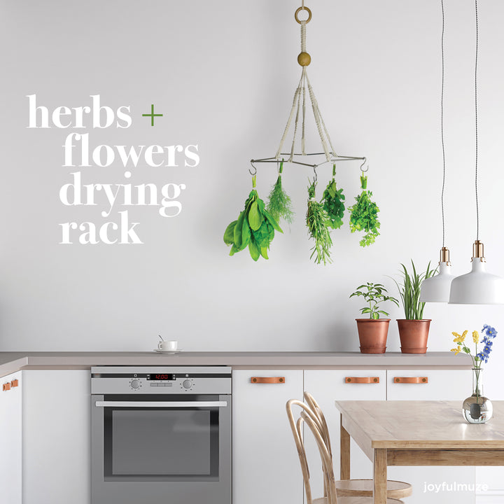 Macrame Herbs and Flowers Drying Rack