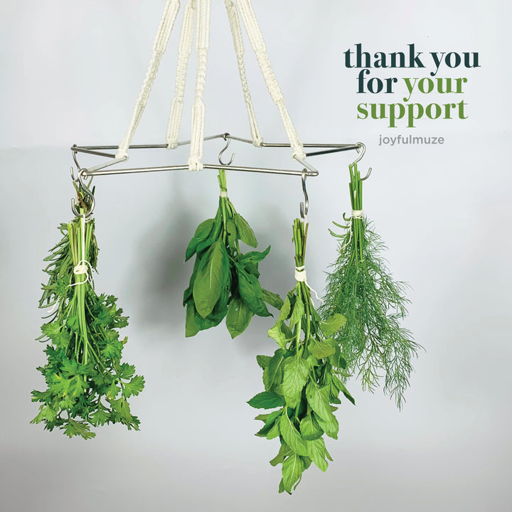 Macrame Herbs and Flowers Drying Rack
