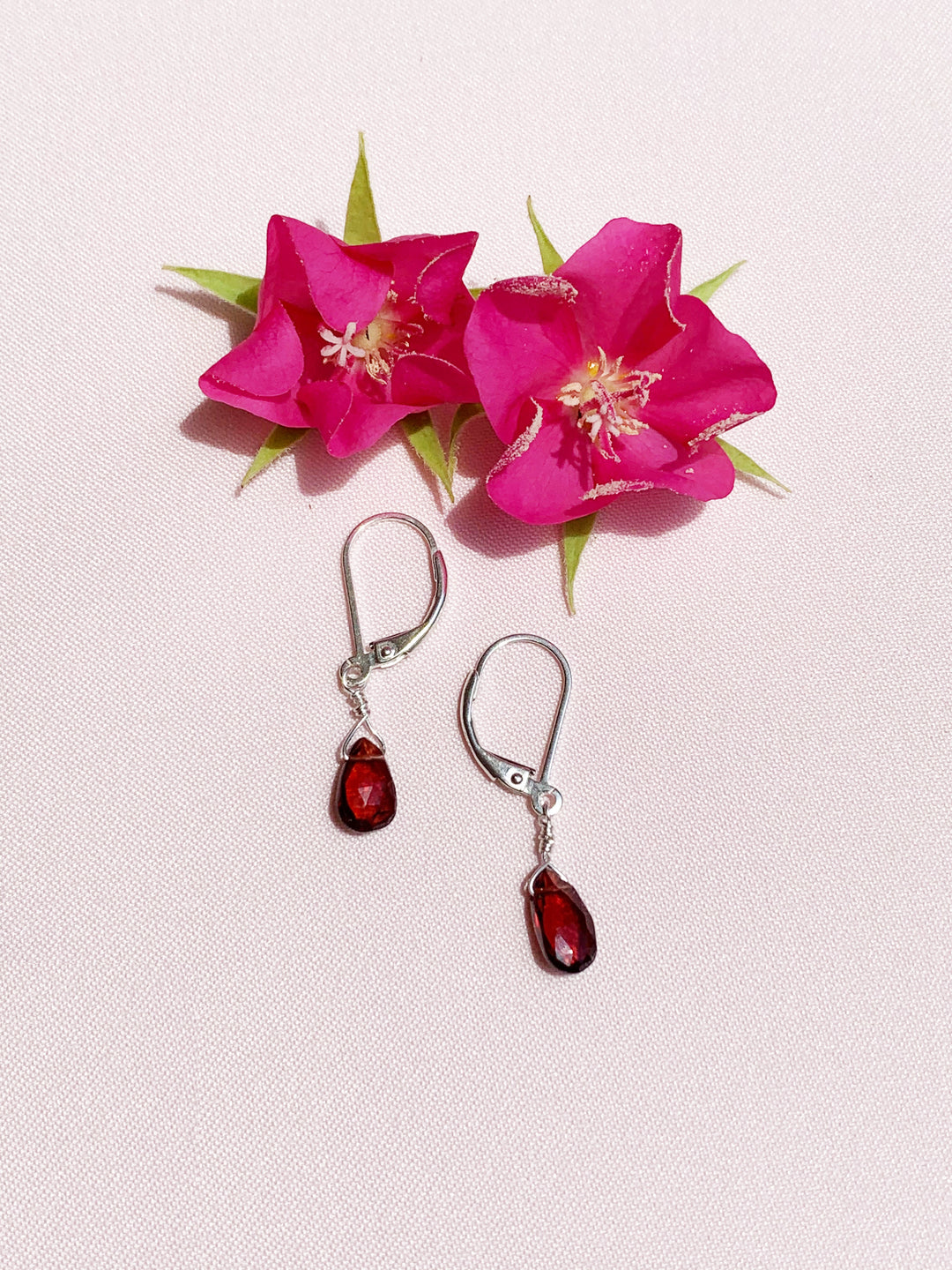 Garnet Teardrops Earrings