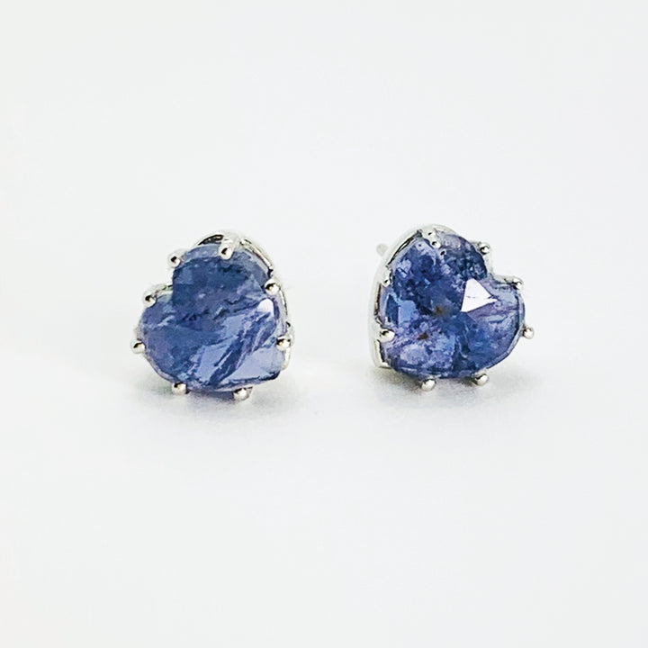 heart stud earrings