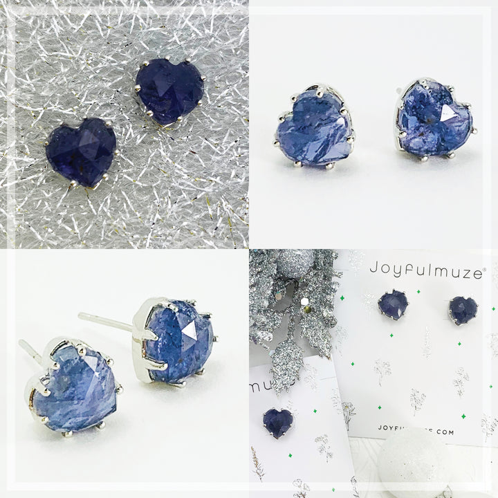 heart stud earrings