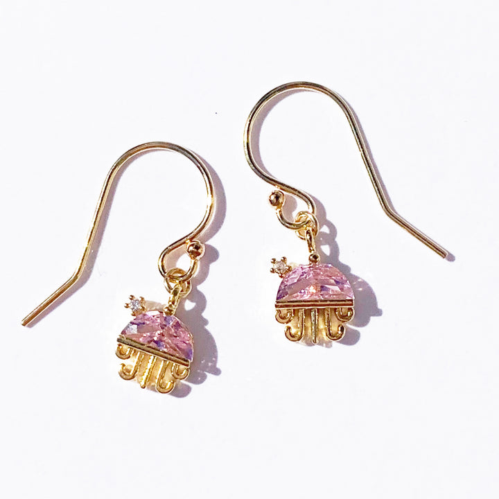 Pink Jellyfish Earrings