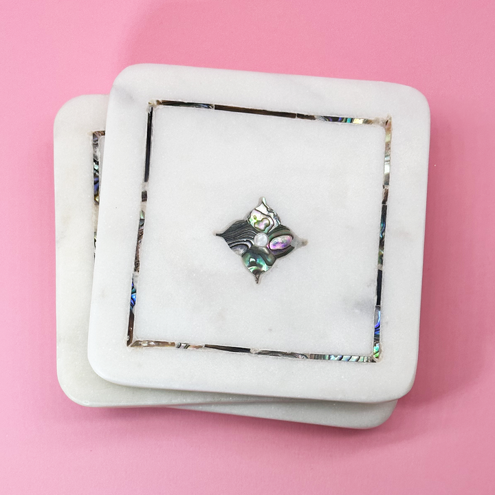 Leona Marble Square Coasters