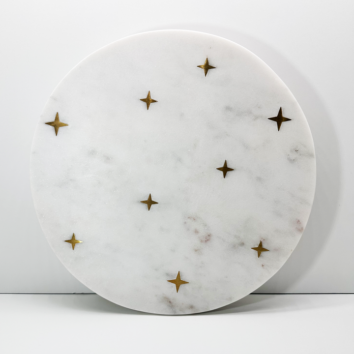 Stars Marble Lazy Susan
