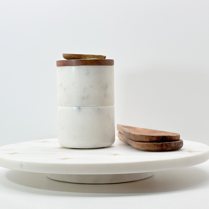 Stars Marble Lazy Susan
