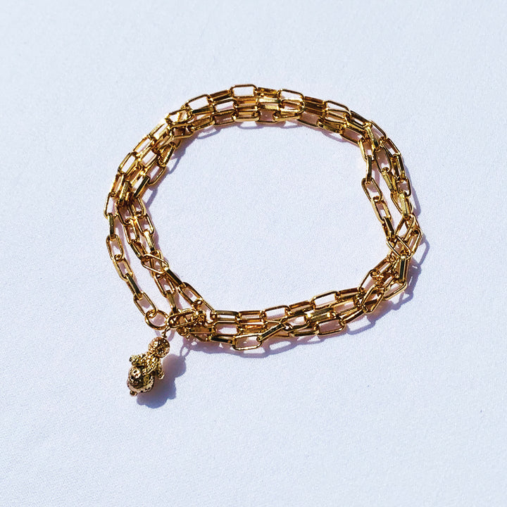 Gold Filled Adjustable Paper Clip Long Chain